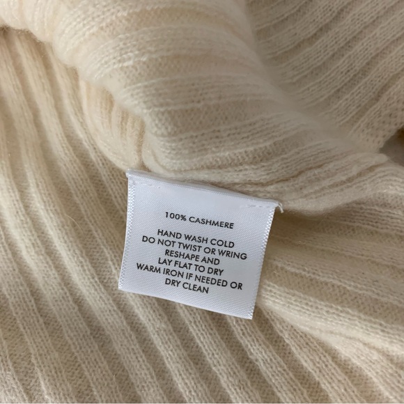 White + Warren | 100% Cashmere Cream Color Cardigan | Size Small - Picture 5 of 8